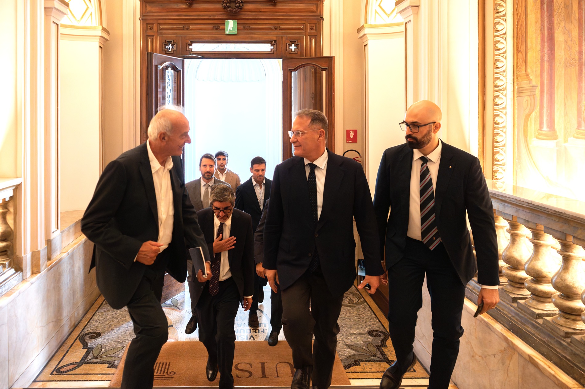 Intervento dal podio durante l'evento